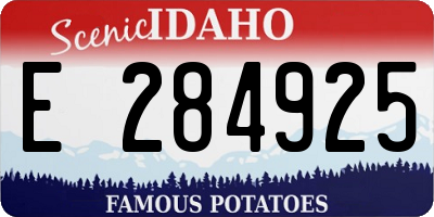 ID license plate E284925