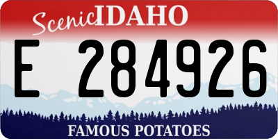 ID license plate E284926