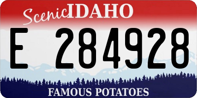 ID license plate E284928