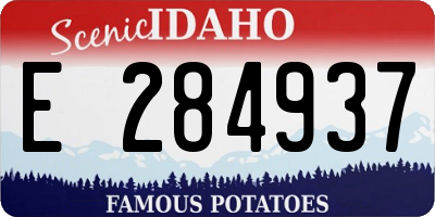 ID license plate E284937