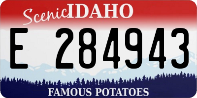 ID license plate E284943