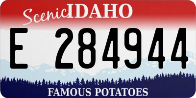 ID license plate E284944