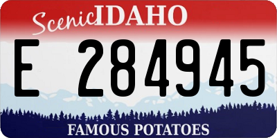 ID license plate E284945