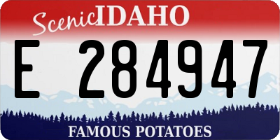 ID license plate E284947