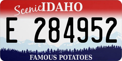 ID license plate E284952