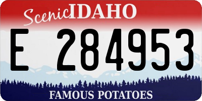 ID license plate E284953