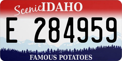 ID license plate E284959