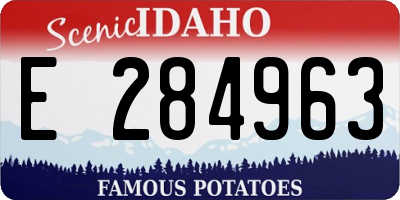 ID license plate E284963