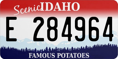 ID license plate E284964
