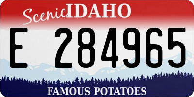 ID license plate E284965