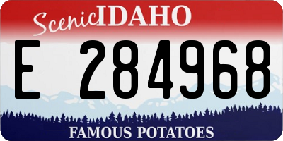 ID license plate E284968