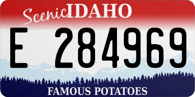 ID license plate E284969