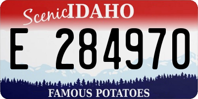 ID license plate E284970