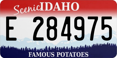 ID license plate E284975