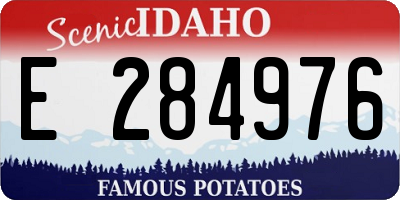 ID license plate E284976