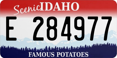 ID license plate E284977