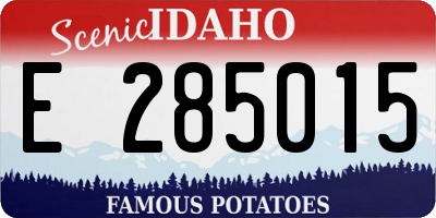 ID license plate E285015