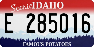 ID license plate E285016