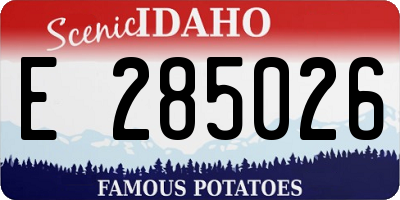 ID license plate E285026