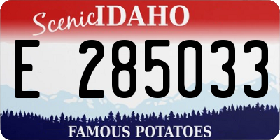 ID license plate E285033