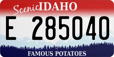 ID license plate E285040
