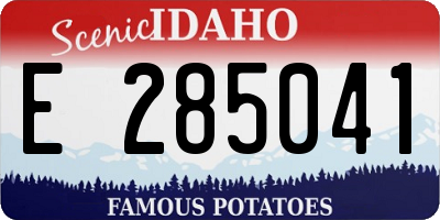ID license plate E285041