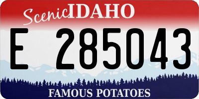 ID license plate E285043