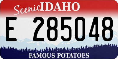 ID license plate E285048