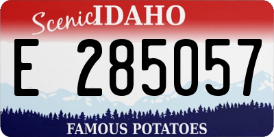 ID license plate E285057
