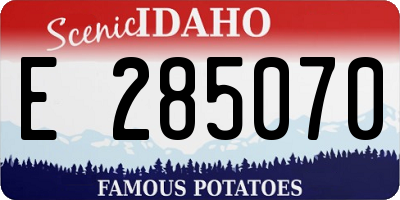ID license plate E285070