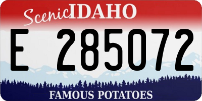 ID license plate E285072