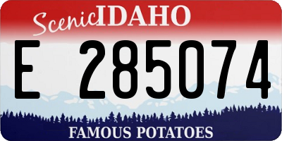 ID license plate E285074