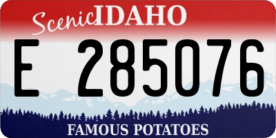 ID license plate E285076