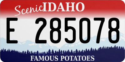 ID license plate E285078