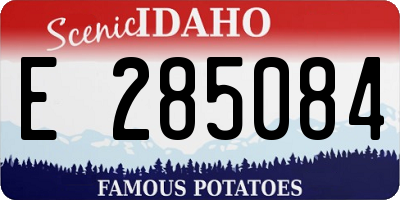 ID license plate E285084