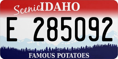 ID license plate E285092