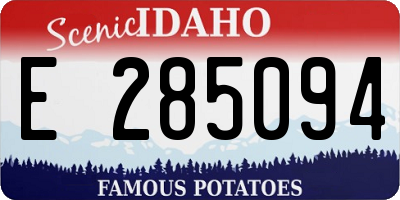 ID license plate E285094