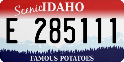 ID license plate E285111