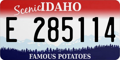 ID license plate E285114