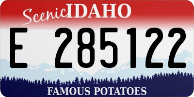 ID license plate E285122