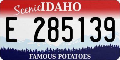 ID license plate E285139