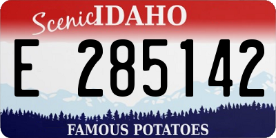 ID license plate E285142