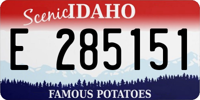 ID license plate E285151
