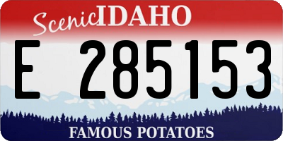 ID license plate E285153