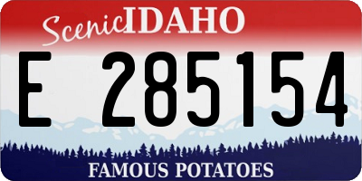 ID license plate E285154