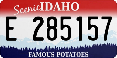 ID license plate E285157