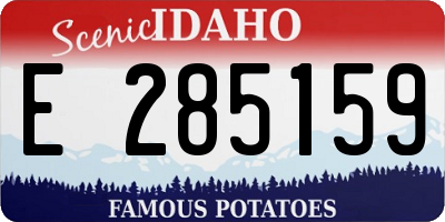 ID license plate E285159