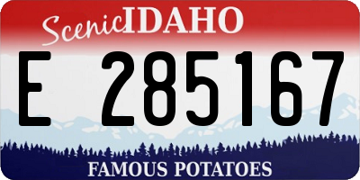 ID license plate E285167