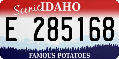 ID license plate E285168