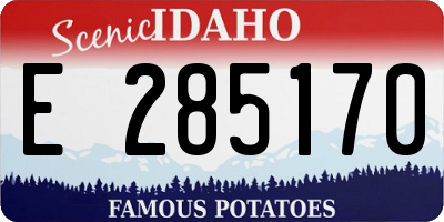 ID license plate E285170